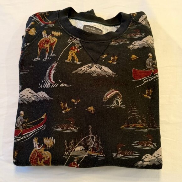 LL Bean Signature Heritage Sweatshirt, Crewneck, Print - Picture 1 of 3